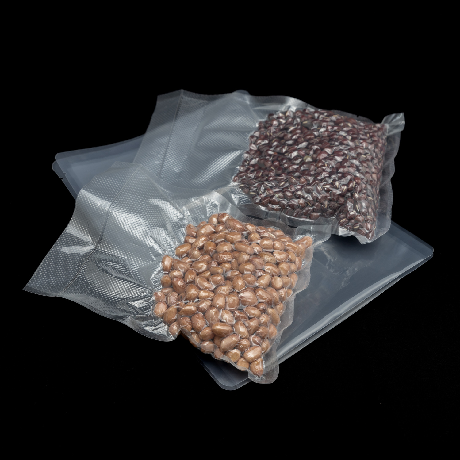 Barrier Packaging Clear 3 Side Sealing Seal Pouch Transparent embossed Vacuum Food Heat Seal Bag