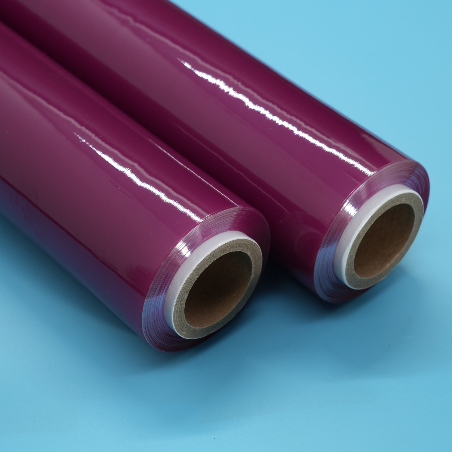 Purple Color Soft Anti Fog PVC Food Stretch Film Cling Film Jumbo Roll for Food Packaging
