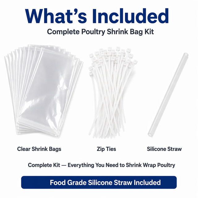 Food Grade frozen Poultry 10*16 Inch Chicken Packaging Shrink Bags