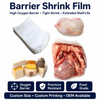 Custom Size Barrier Poultry Heat Shrink Bags/ Food Grade Waterproof Plastic Shrink Packaging Bag for Fresh Meat Chicken Cheese