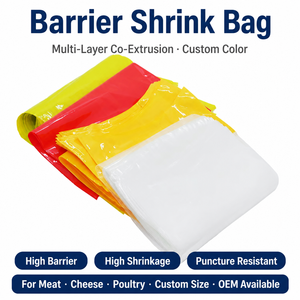 Food Grade Multi‑Layer PVDC PA PE EVOH High Barrier Heat Shrink Packing Bags For Fresh Frozen Meat Poultry Whole Chicken