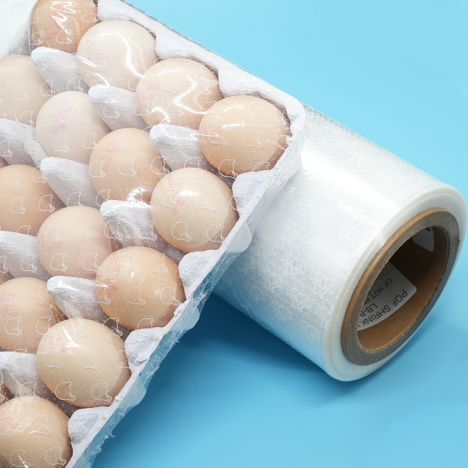 Micro‑Perforated POF Heat Shrink Film, Food‑Grade Hot Perforation Shrink Wrap Film for Egg Tray Packaging