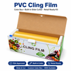 PVC Food Grade Cling Film with Cutter Box | 100% BPA Free Kitchen Plastic Wrap for Food Fresh Keeping